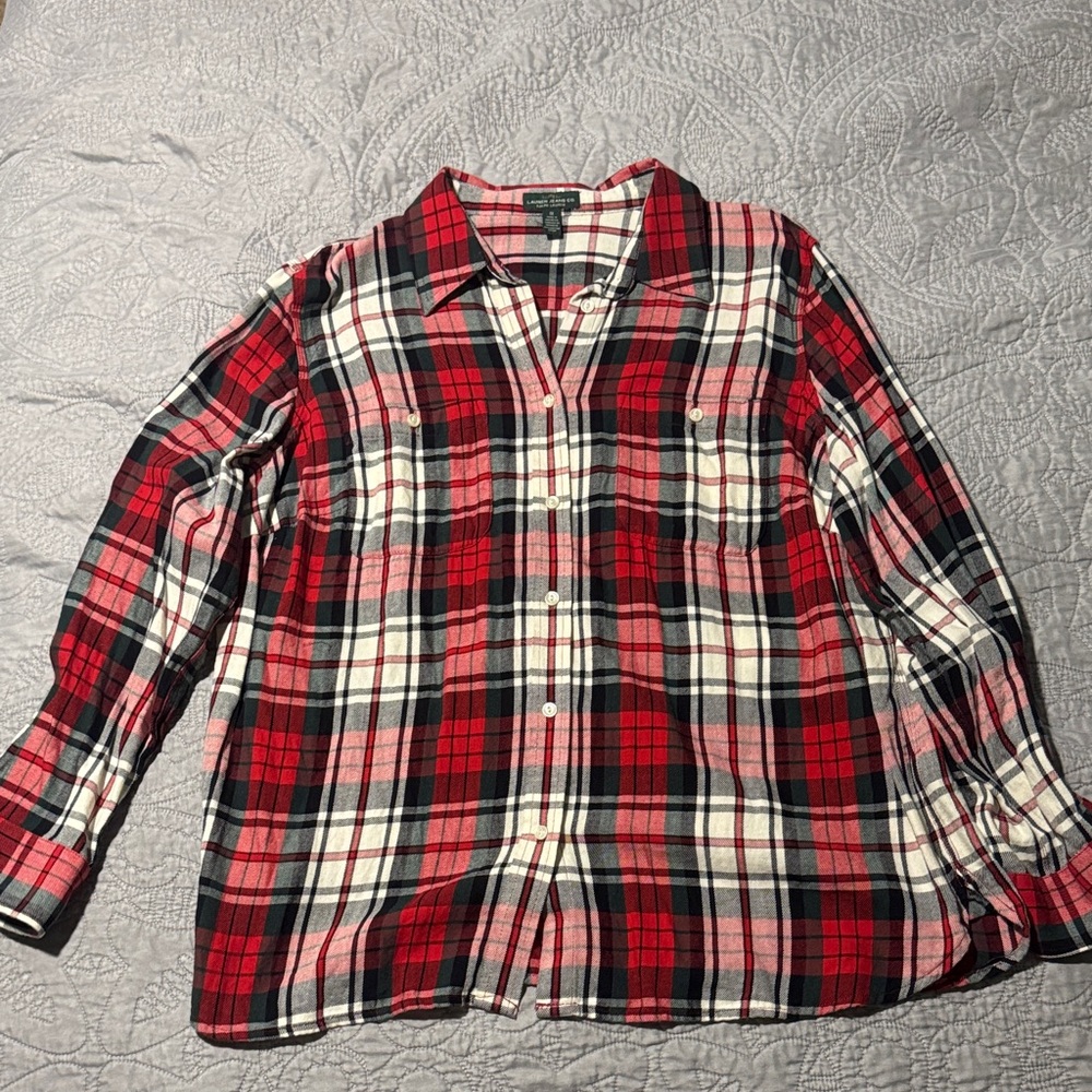 Ralph Lauren Red and Black Plaid Shirt